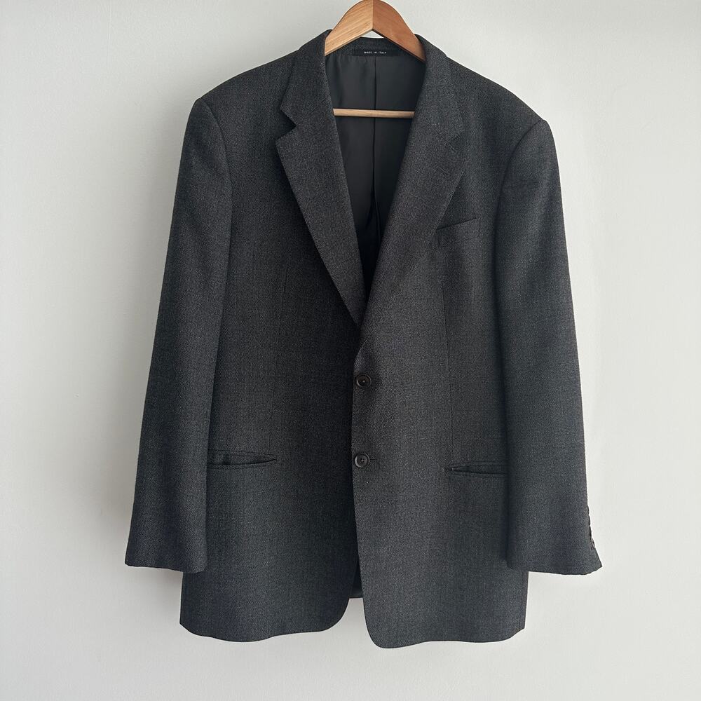 Armani Collezioni Blazer Mens 44 R 100% Wool Two Button Suit Jacket Gray